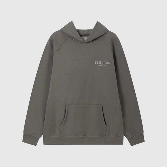 essentials grey hoodie relaxed fit streetwear
