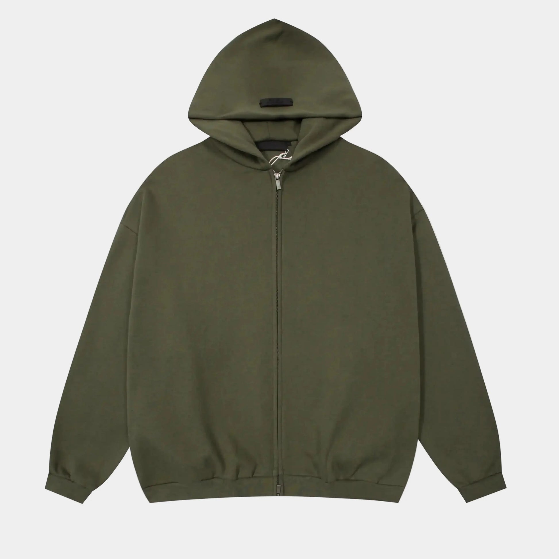 essentials hemlock zip fleece hoodie relaxed fit streetwear