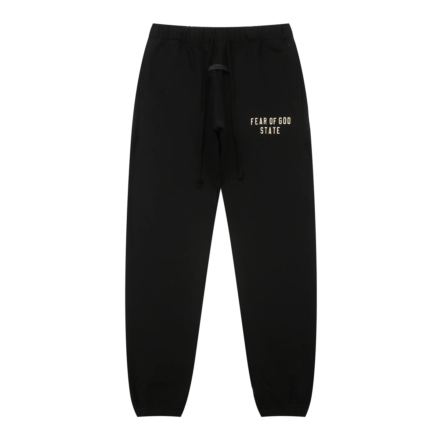 Essentials Black Hoodie Set back view – Fear of God set