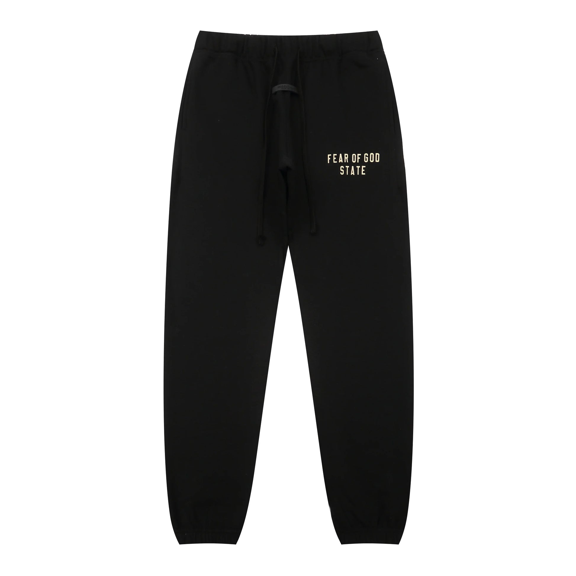 Essentials Black Hoodie Set back view – Fear of God set