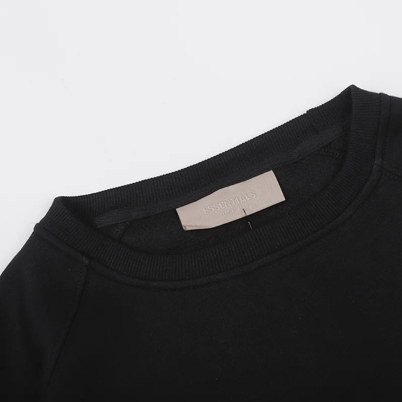 Essentials Sweatshirt in Black, Relaxed Crewneck