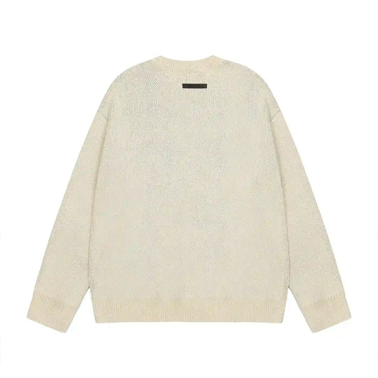 essentials light cream crewneck sweatshirt soft fleece casual