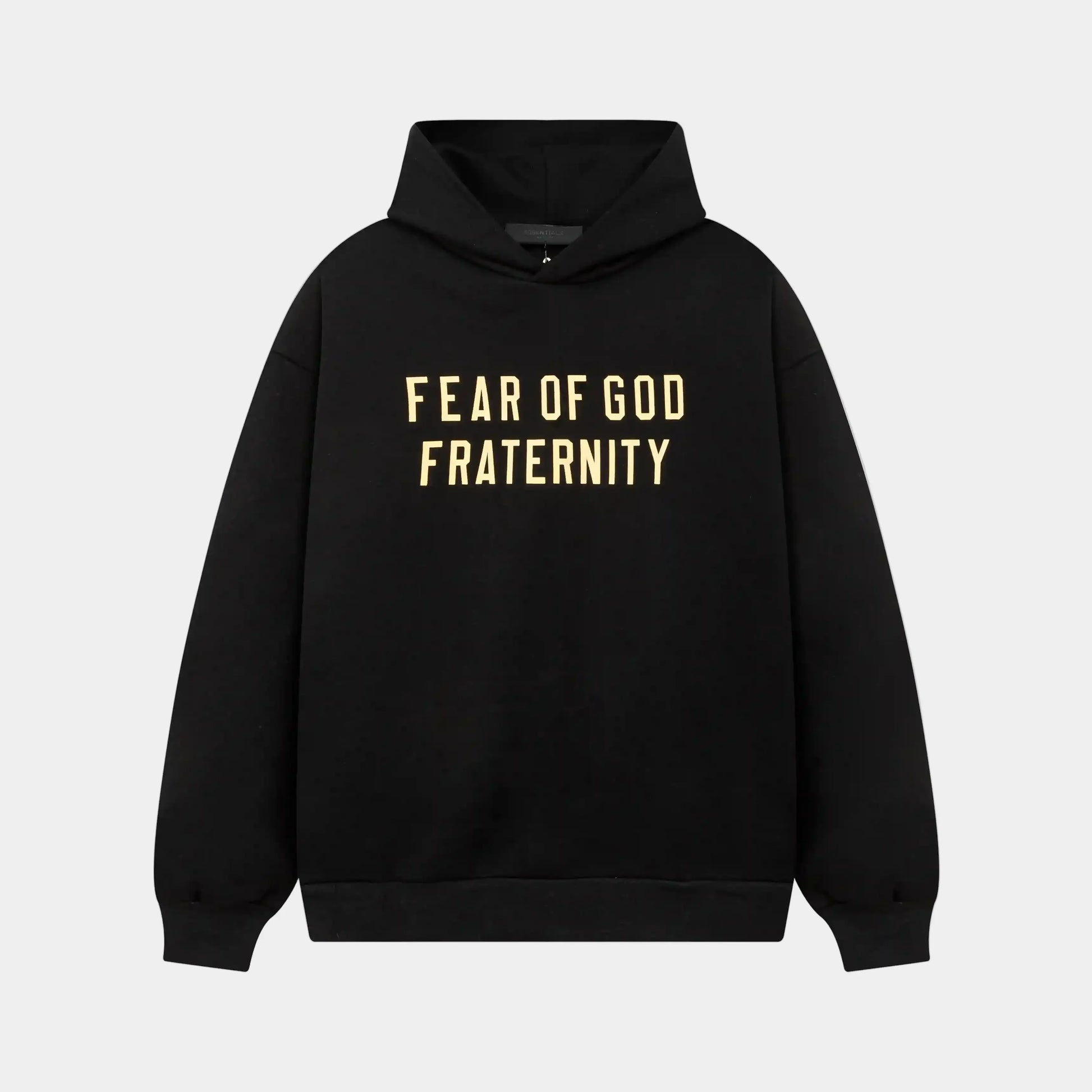 essentials black hoodie relaxed fit streetwear