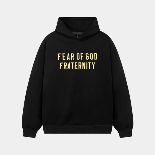 essentials black hoodie relaxed fit streetwear
