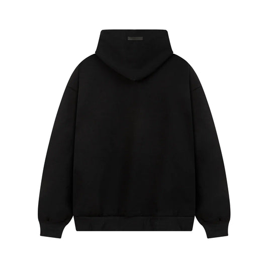 essentials black hoodie soft fleece pullover casual