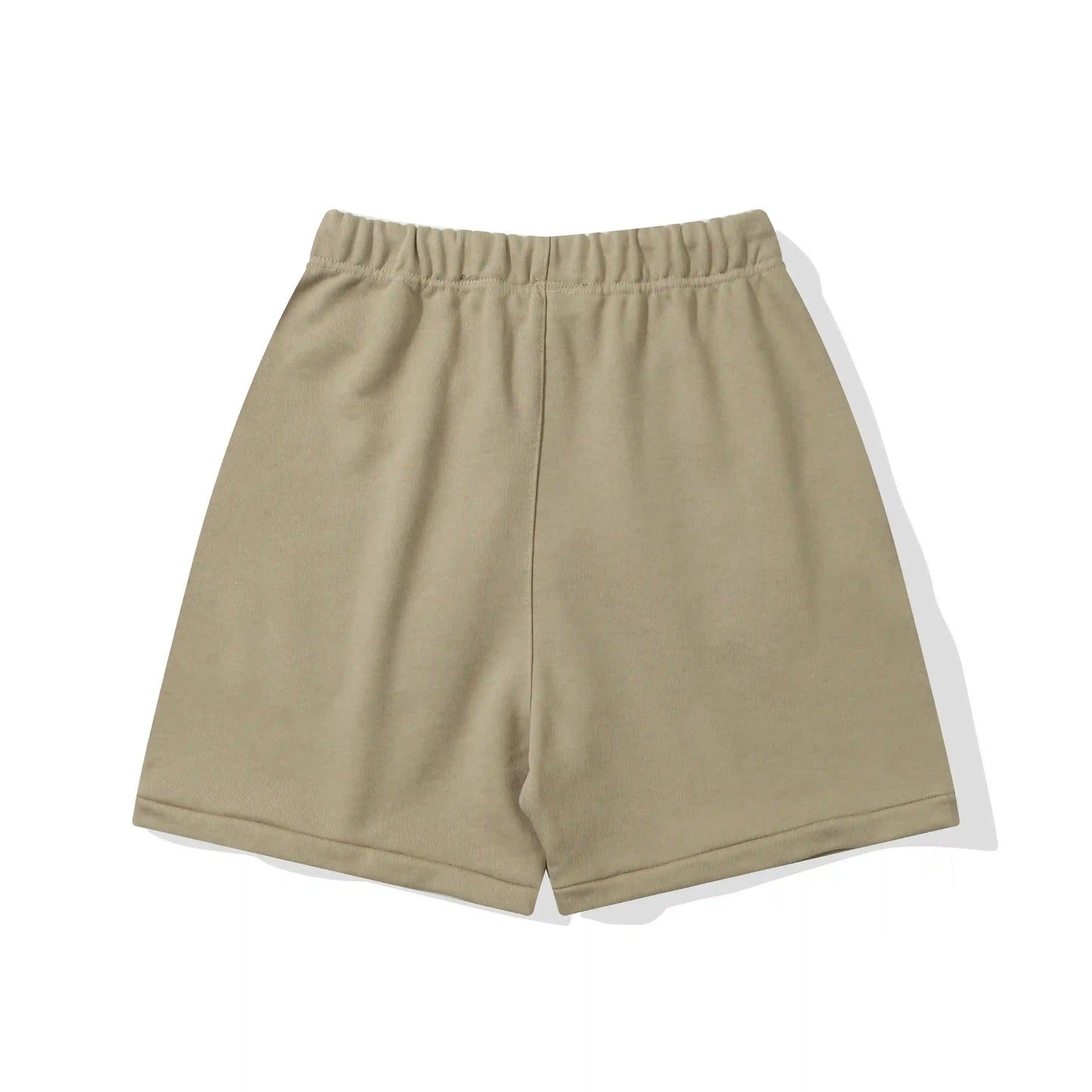 Fear of God Essentials Heathered Grey fleece shorts relaxed fit side view