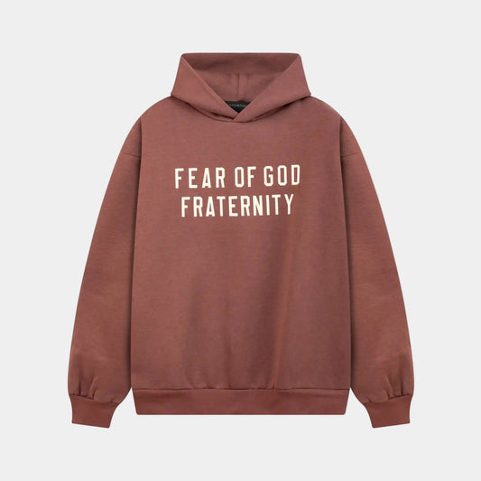 essentials dark chestnut hoodie relaxed fit streetwear