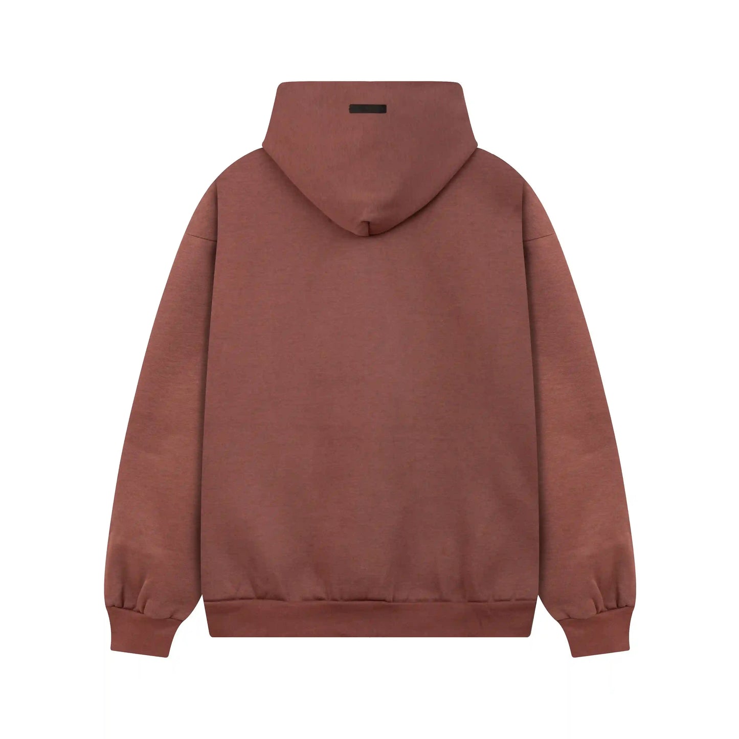 essentials dark chestnut hoodie soft fleece pullover casual