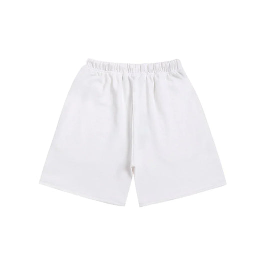 Fear of God Essentials Eggshell fleece shorts relaxed fit side view