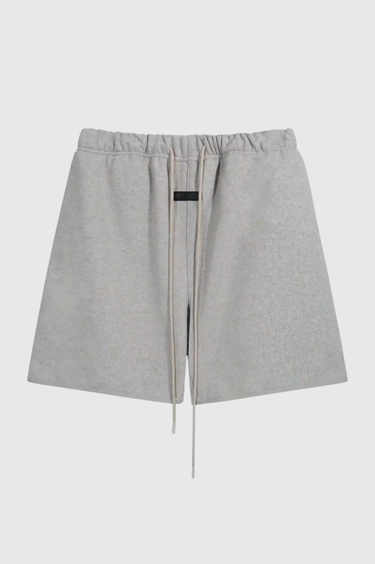 flat lay of Essentials dark chestnut casual shorts by Fear of God
