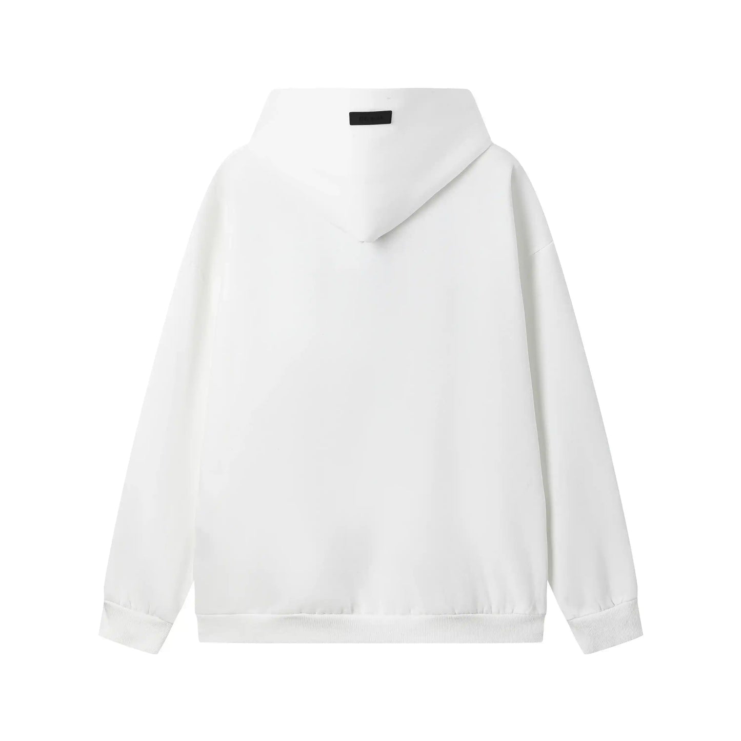 Essentials Cloud Dance hoodie back view relaxed fit heavyweight core fleece