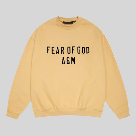 essentials garden yellow sweatshirt relaxed fit streetwear