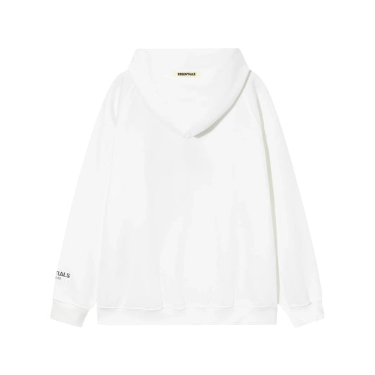 essentials white pullover hoodie soft fleece casual