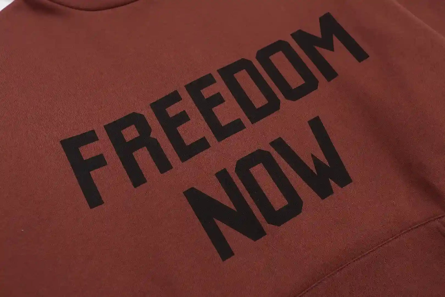 Fear of God ESSENTIALS Signature Freedom Now Retro Red Hoodie