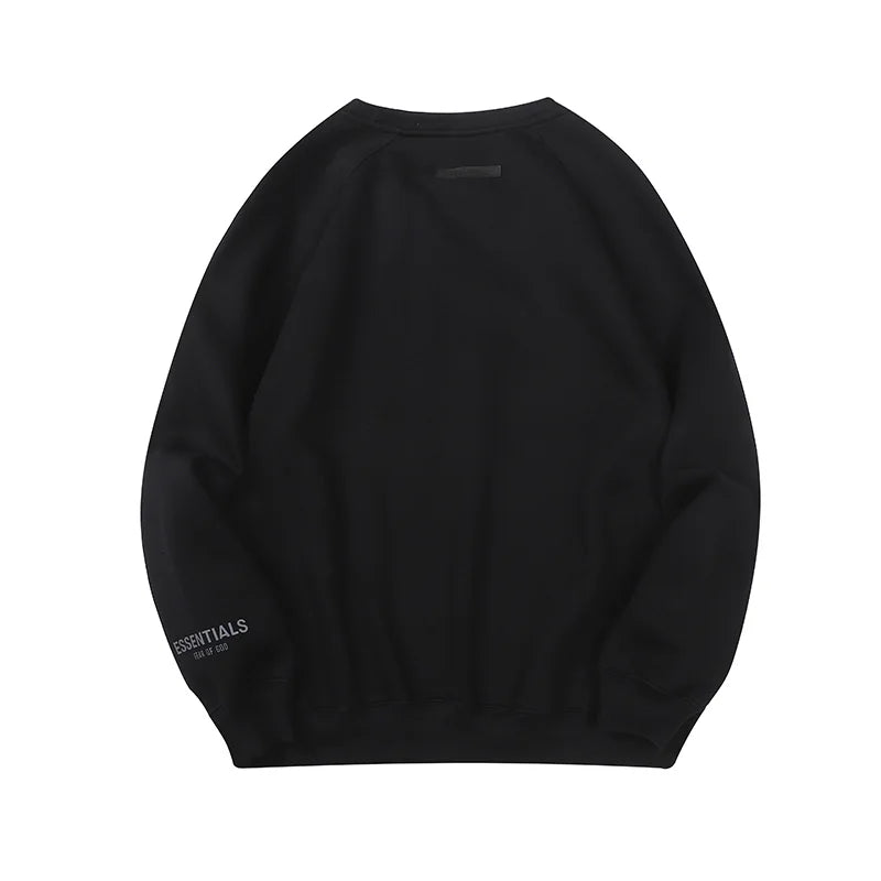 Black Essentials Sweatshirt, Everyday Crewneck