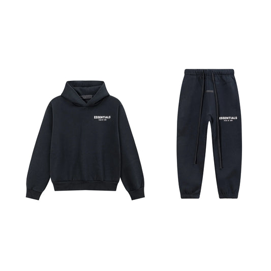 Black Essentials Tracksuit Pullover