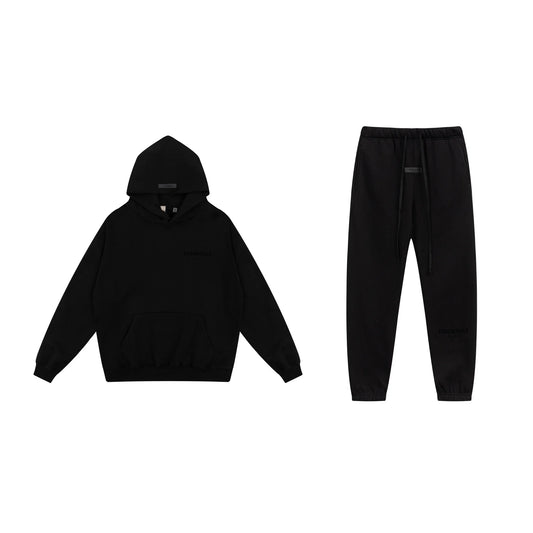 Black Essentials Tracksuit Pullover