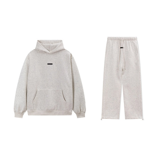 Light Heathered Oatmeal Essentials Tracksuit Pullover