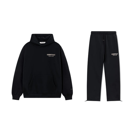 Black Essentials Tracksuit Pullover