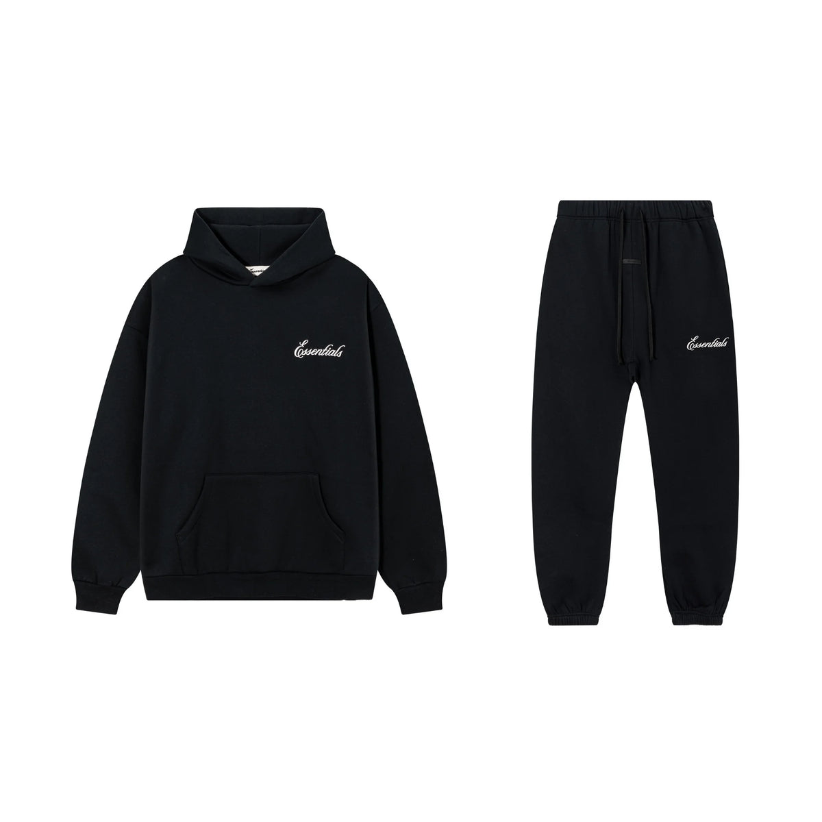 Black Essentials Tracksuit Pullover