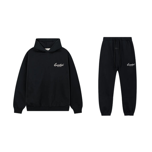 Black Essentials Tracksuit Pullover