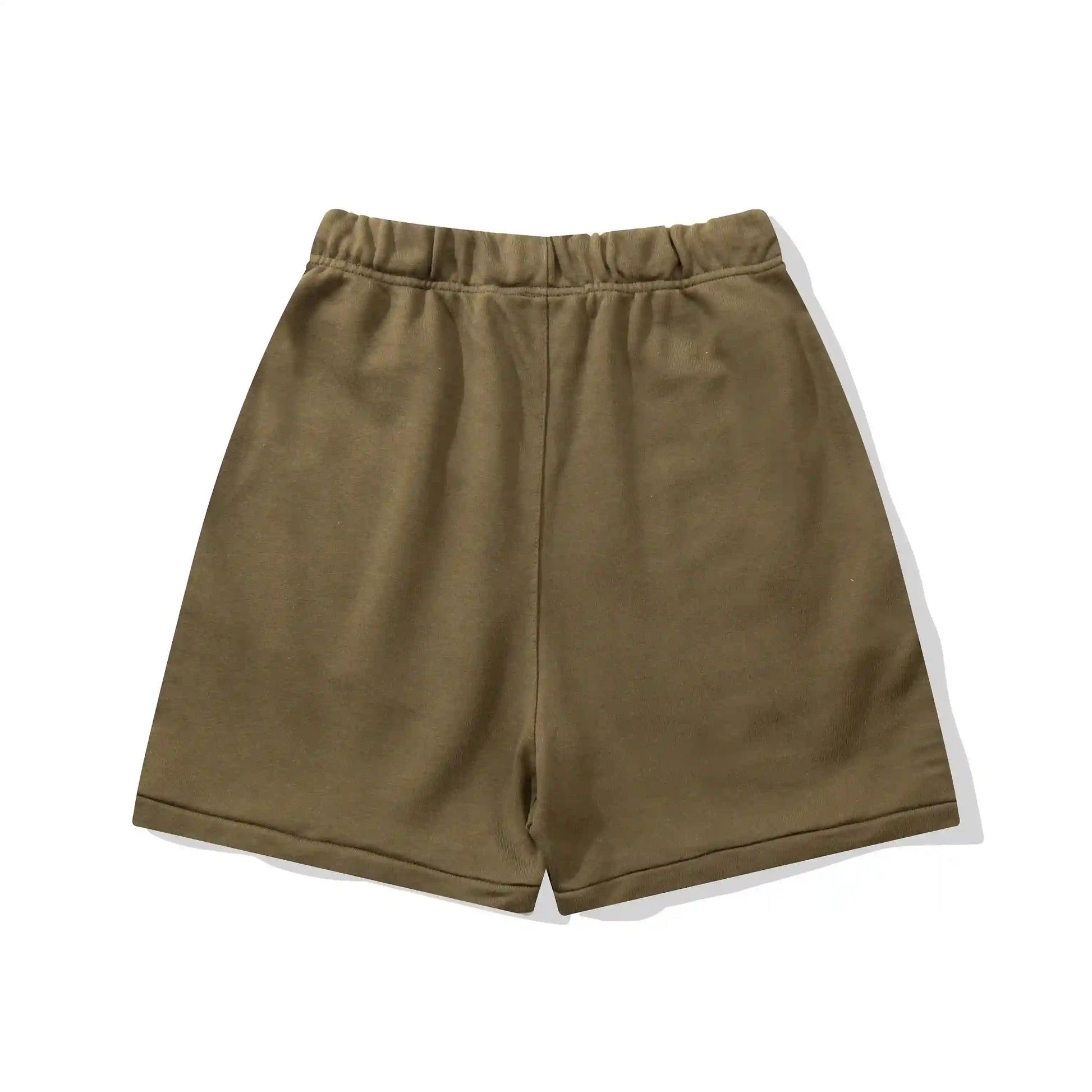 Fear of God Essentials Woodland brown fleece shorts with drawstrings and tonal logo