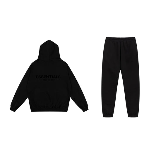 Black Essentials Tracksuit Pullover
