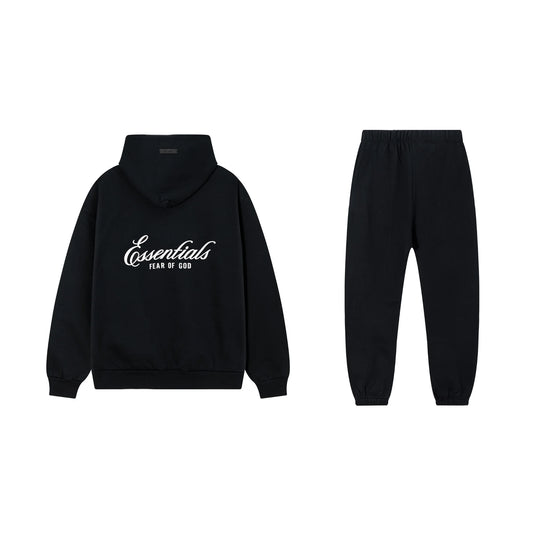 Black Essentials Tracksuit Pullover