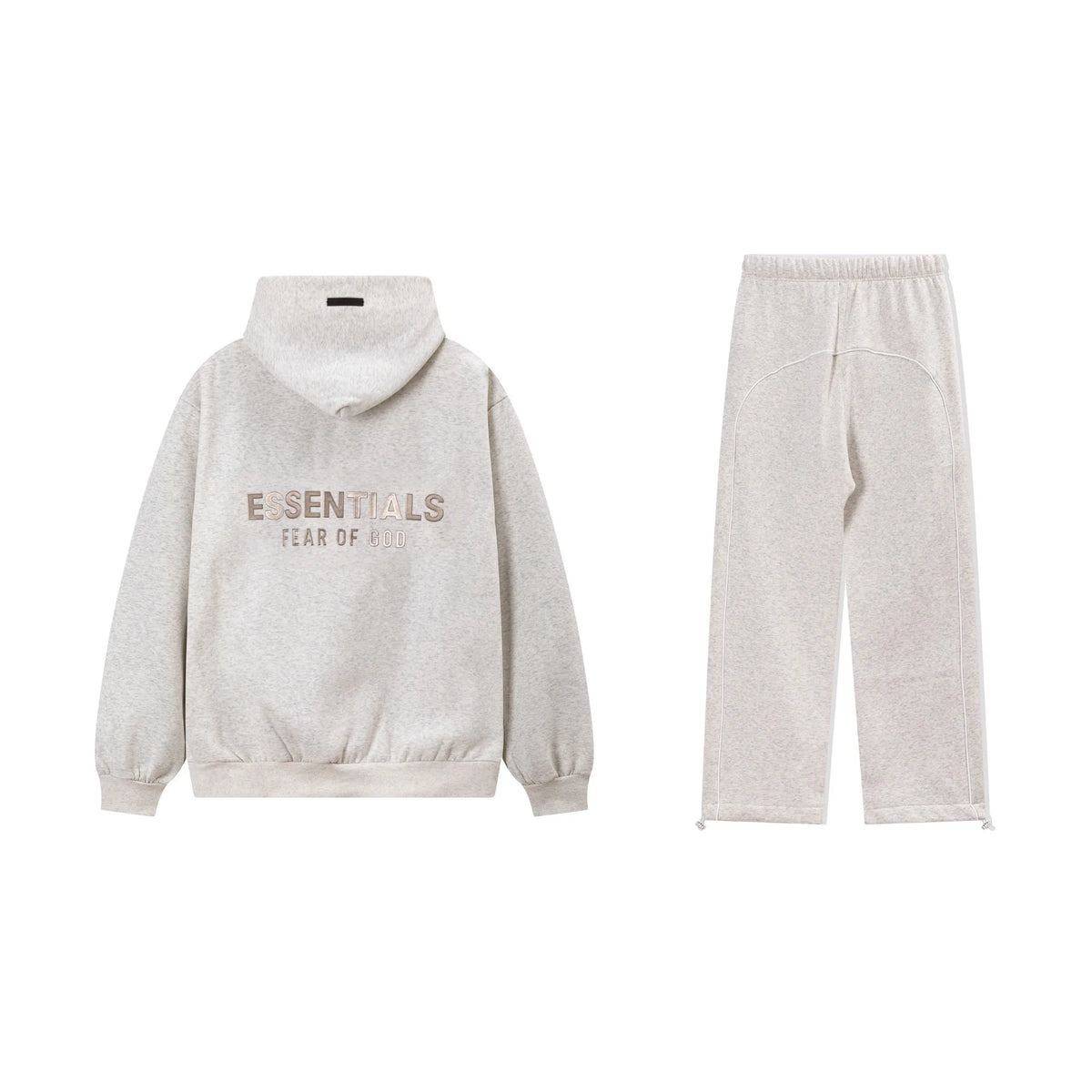 Light Heathered Oatmeal Essentials Tracksuit Pullover
