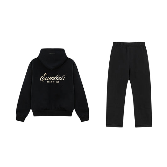 Black Essentials Tracksuit Pullover