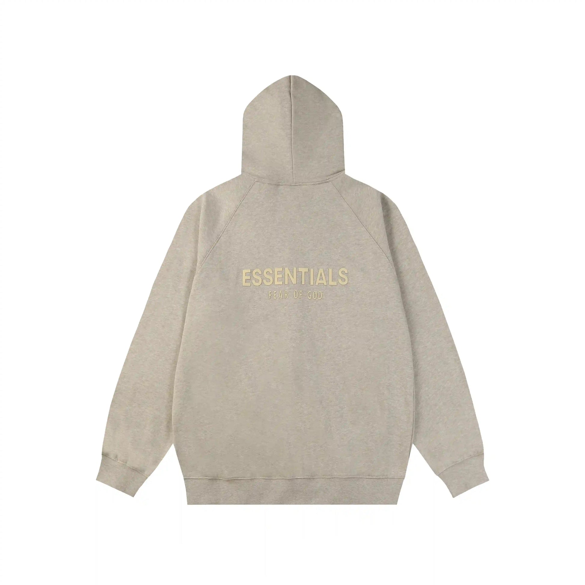 essentials dark heathered grey zip hoodie soft fleece jacket