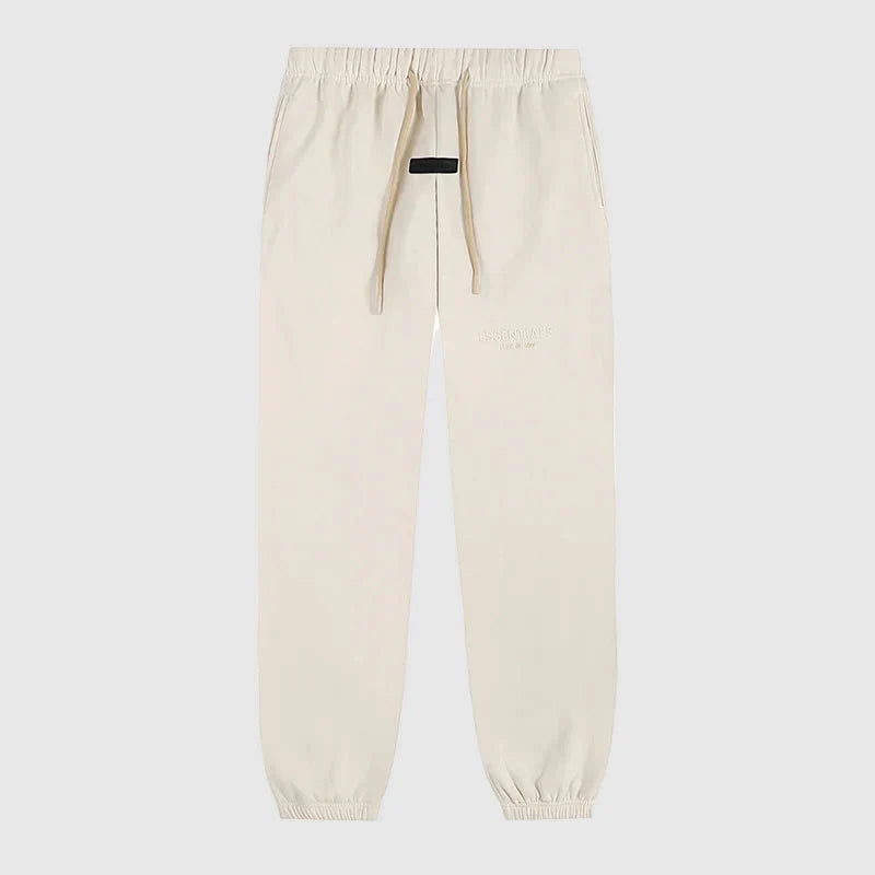 Essentials cloud dance comfort fleece sweatpants by Fear of God front view