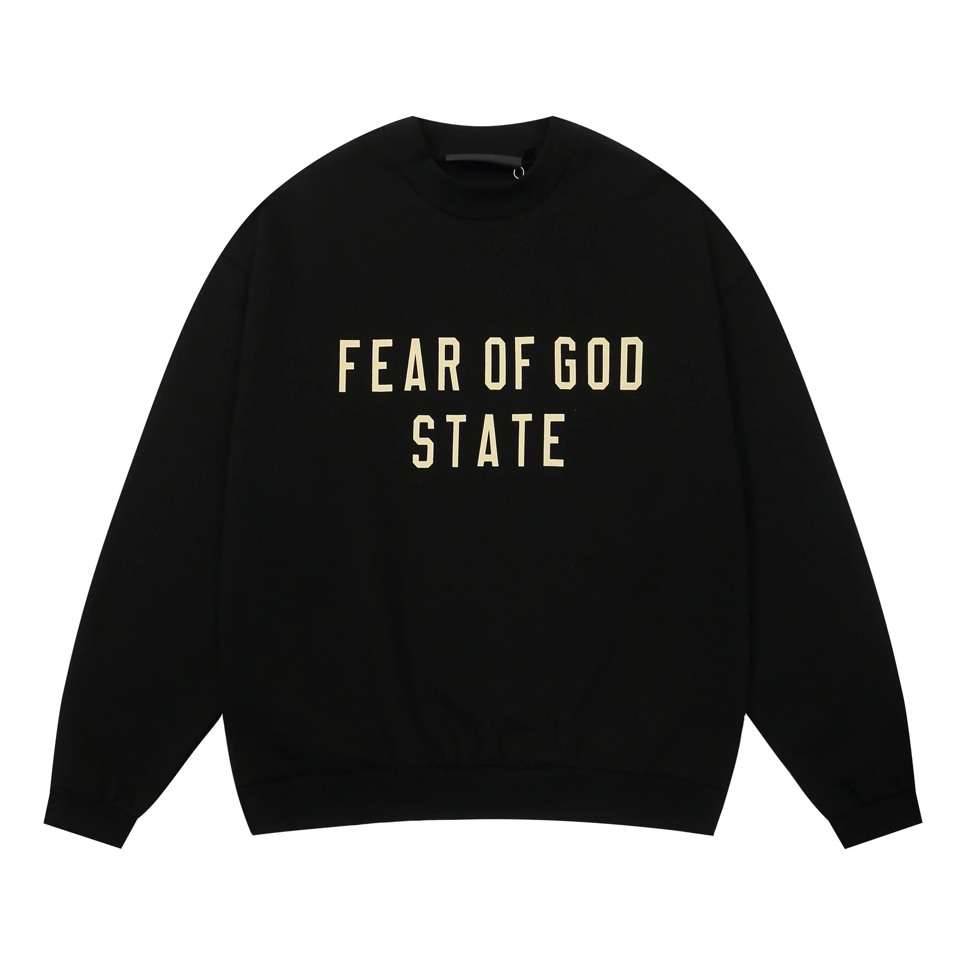 Essentials black core casual fleece joggers with elastic waistband comfort by Fear Of God