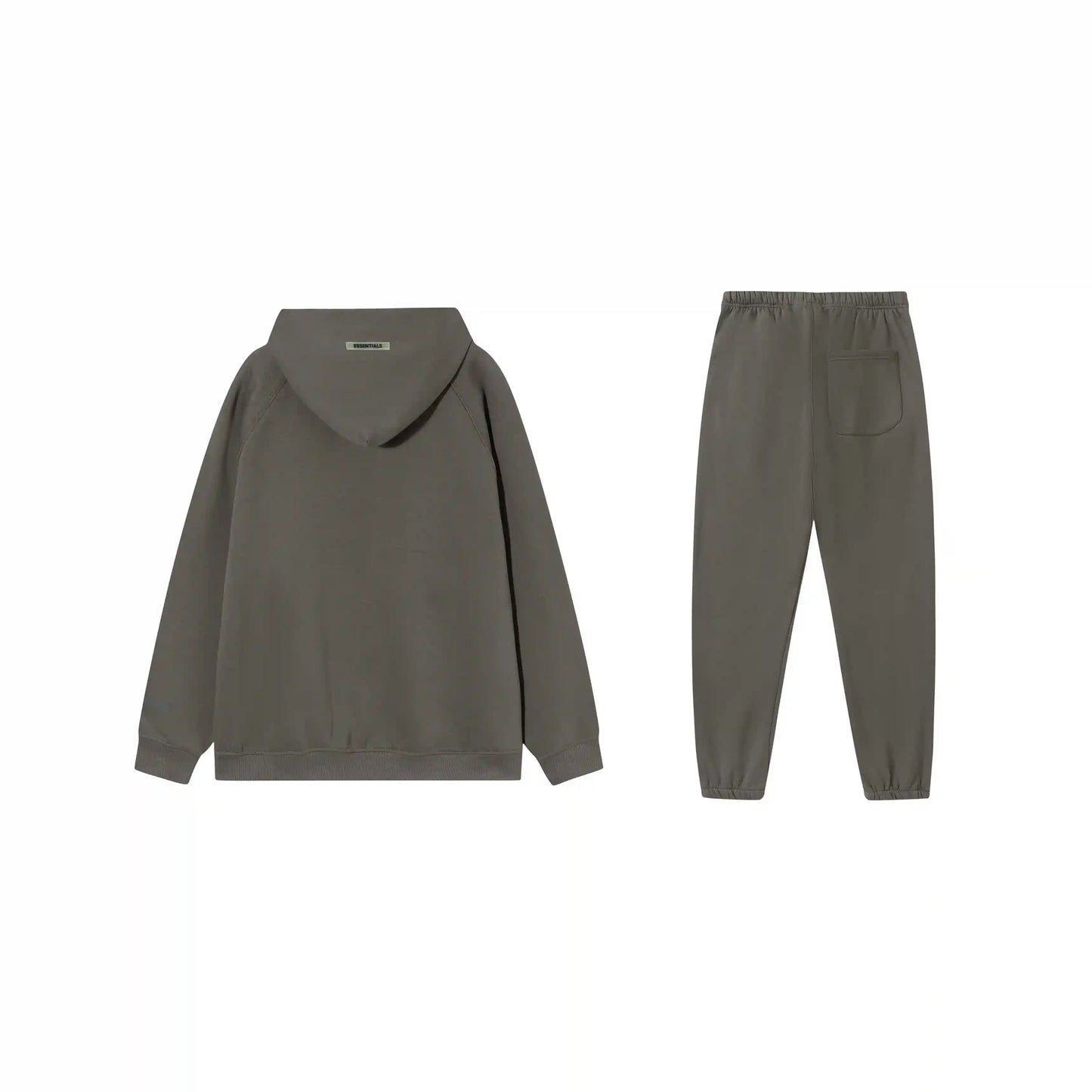 essentials grey hoodie and tracksuit pants by Fear Of God casual outfit