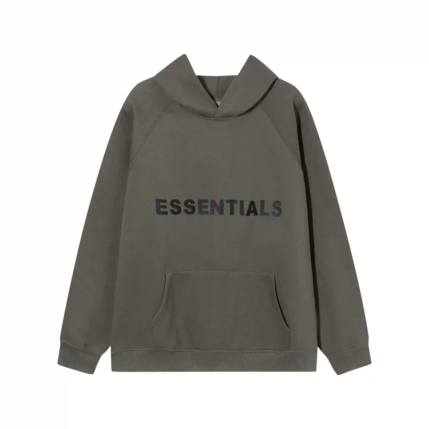 essentials grey tracksuit by Fear Of God minimalist design front view