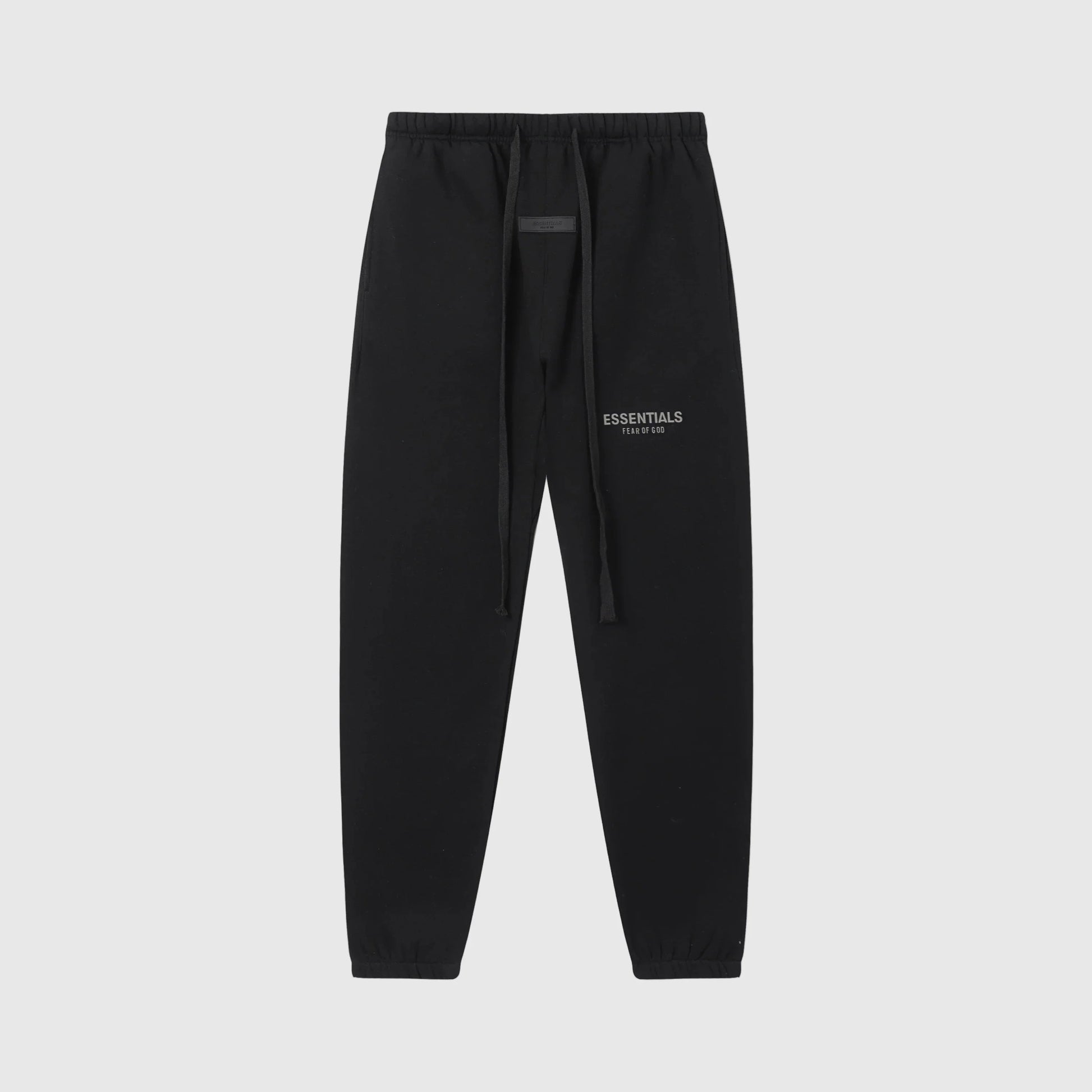 Jogger style black sweatpants with elastic waistband by Fear Of God