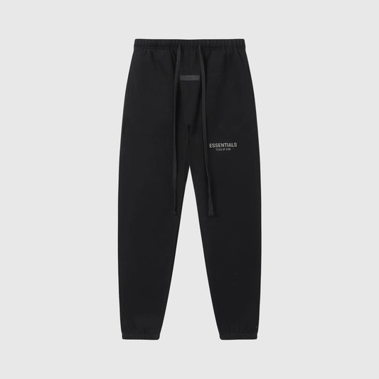 Jogger style black sweatpants with elastic waistband by Fear Of God