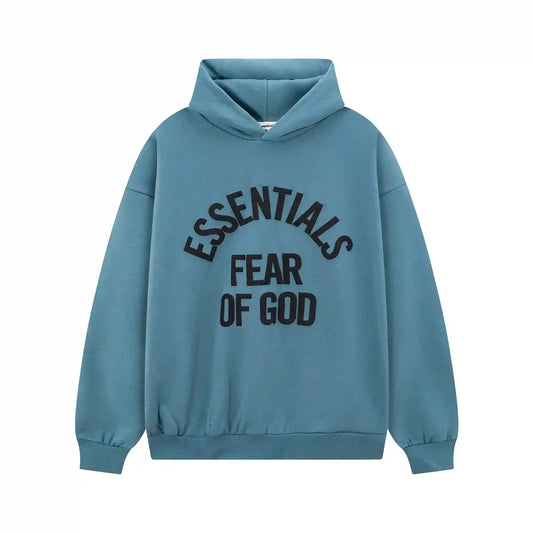 Fear of God Essentials Coastal Blue Hoodie | Muted Blue Pullover Essentials Hoodie