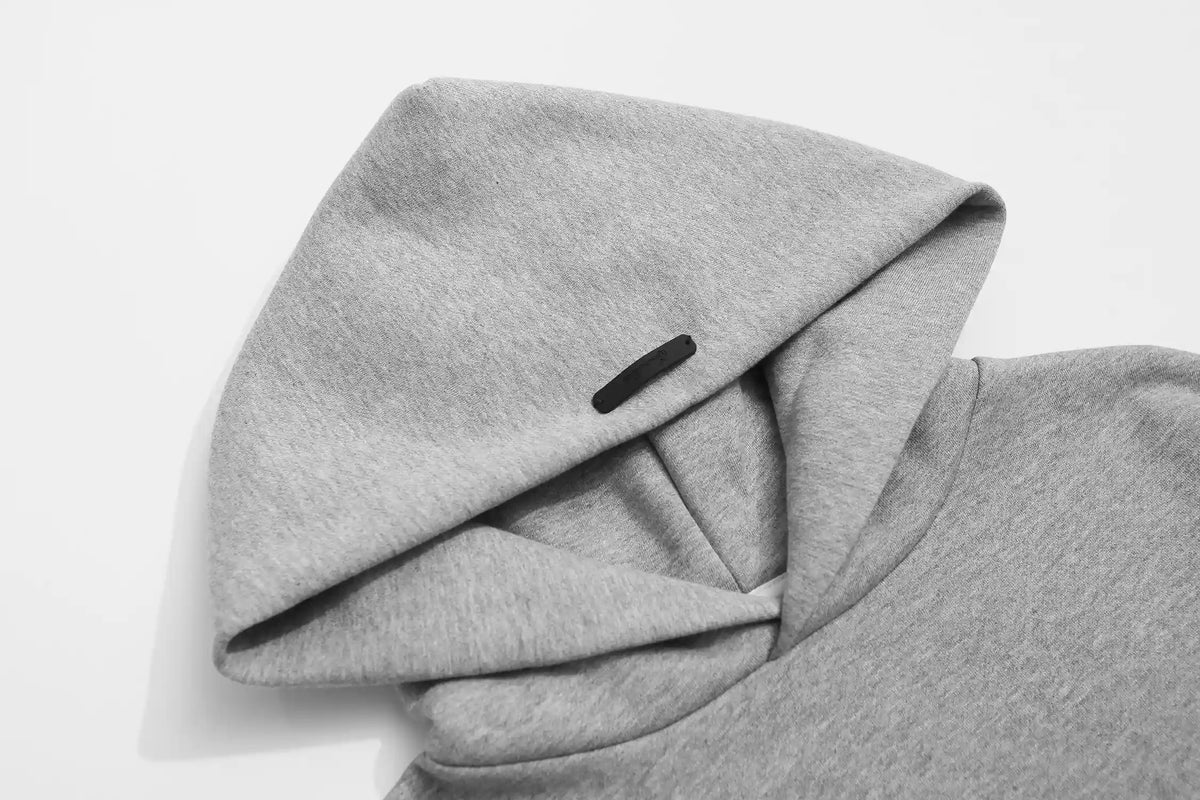 Fear of God Essentials Cloudy Gray Script Logo Hoodie