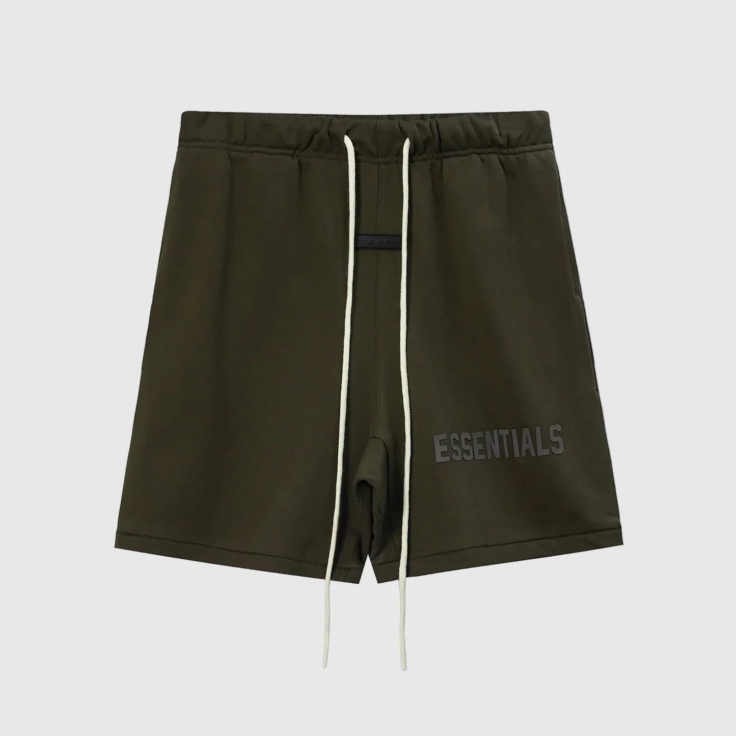 Essentials Hemlock fleece shorts front view – Fear of God