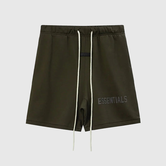 Essentials Hemlock fleece shorts front view – Fear of God