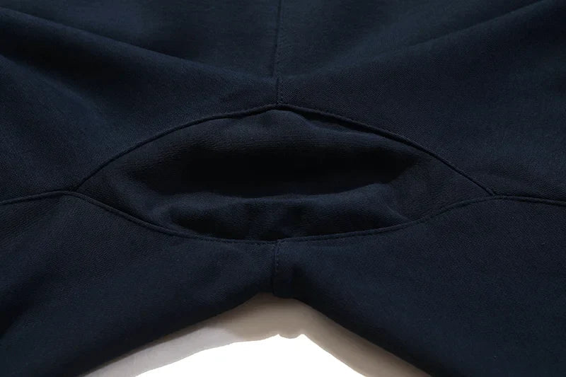 Essentials Blue fleece shorts back view – Fear of God