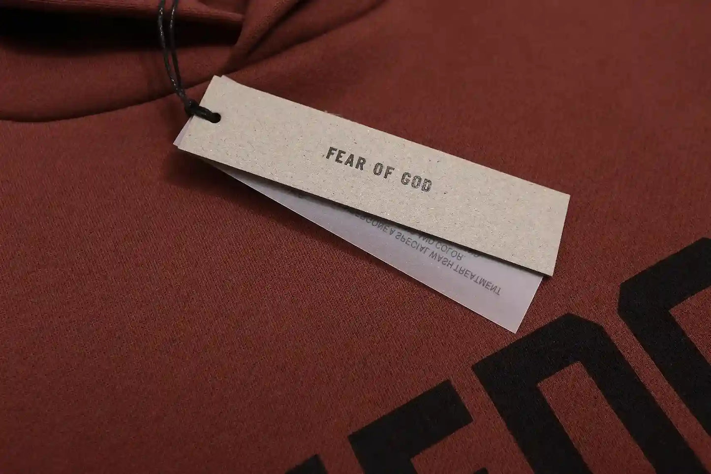 Fear of God ESSENTIALS Signature Freedom Now Retro Red Hoodie
