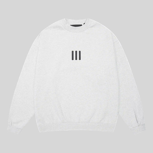 Fear of God Essentials cloud dance crewneck sweatshirt front view 380gsm core fleece