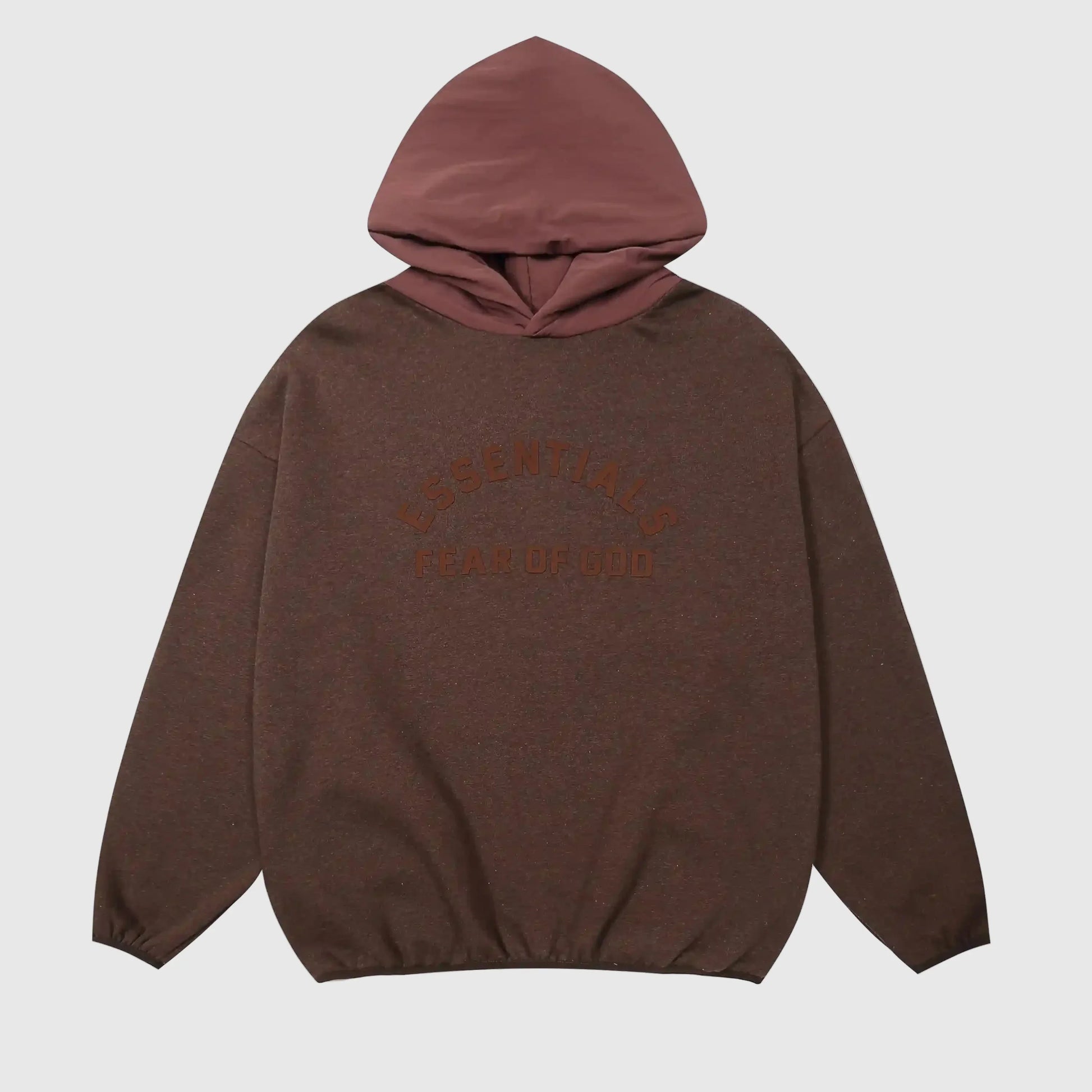 essentials congo brown hoodie relaxed fit streetwear