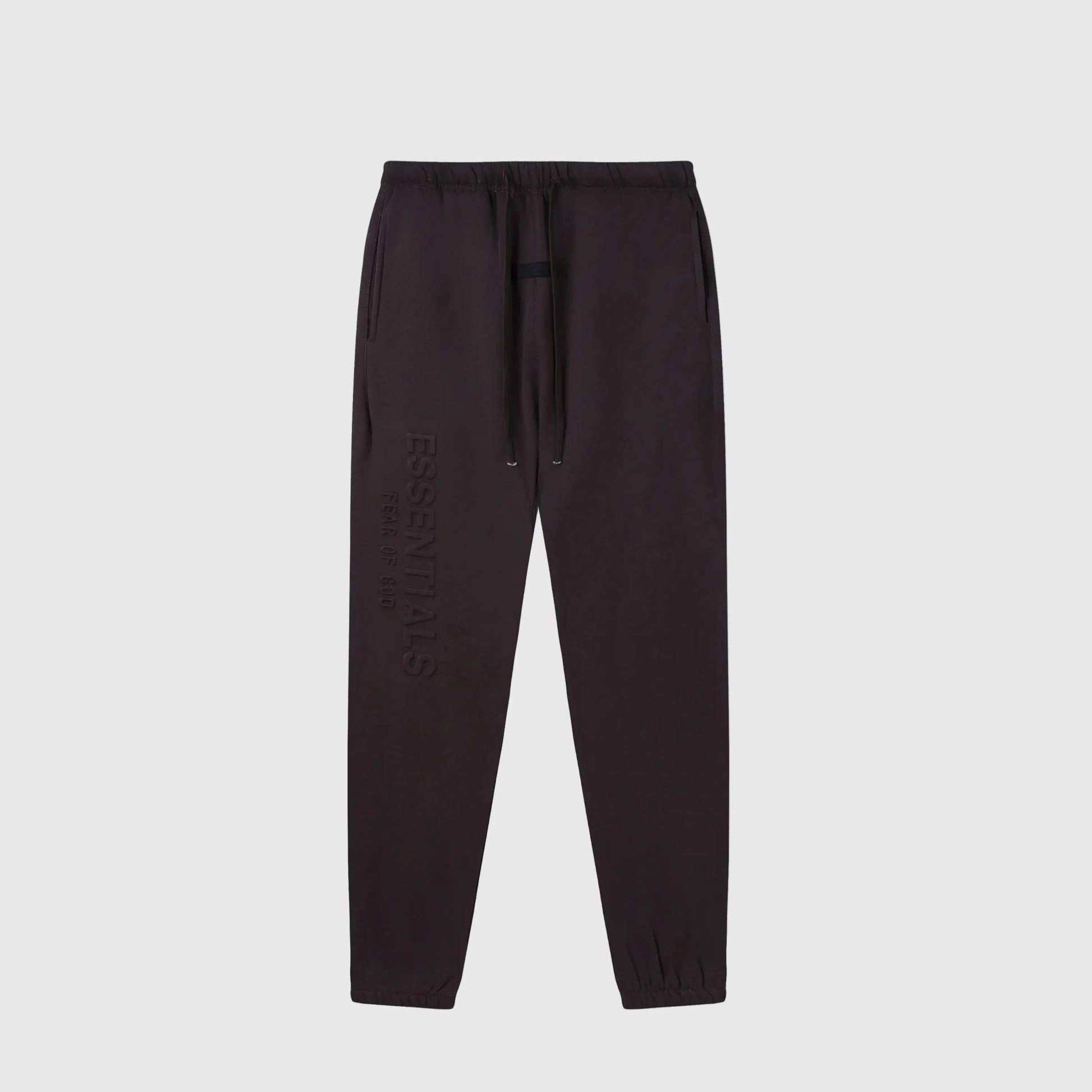 Premium fleece fabric detail on English Walnut sweatpants by Fear of God