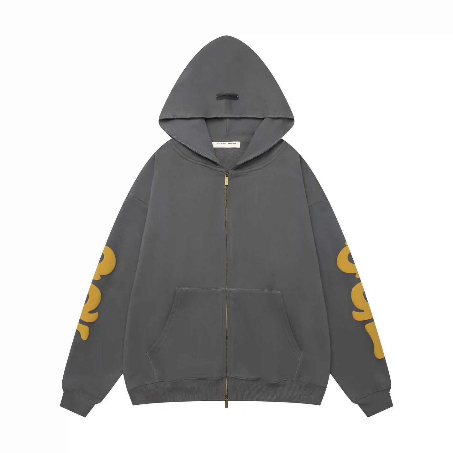 Fear of God Essentials Gray Zip-Up Hoodie | Grey Full Zip Essentials Hoodie