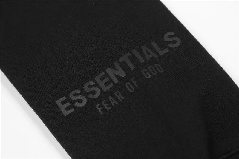 essentials black zip fleece hoodie everyday outfit look