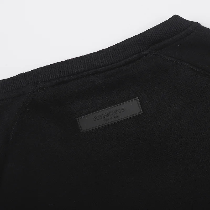Essentials Sweatshirt in Black, Relaxed Crewneck