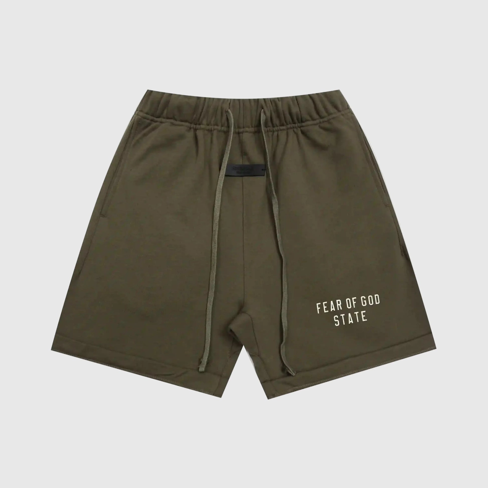 Essentials sand relaxed shorts by Fear of God street style